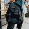 Hiding Out Faux Leather Backpack In Black Image - 1