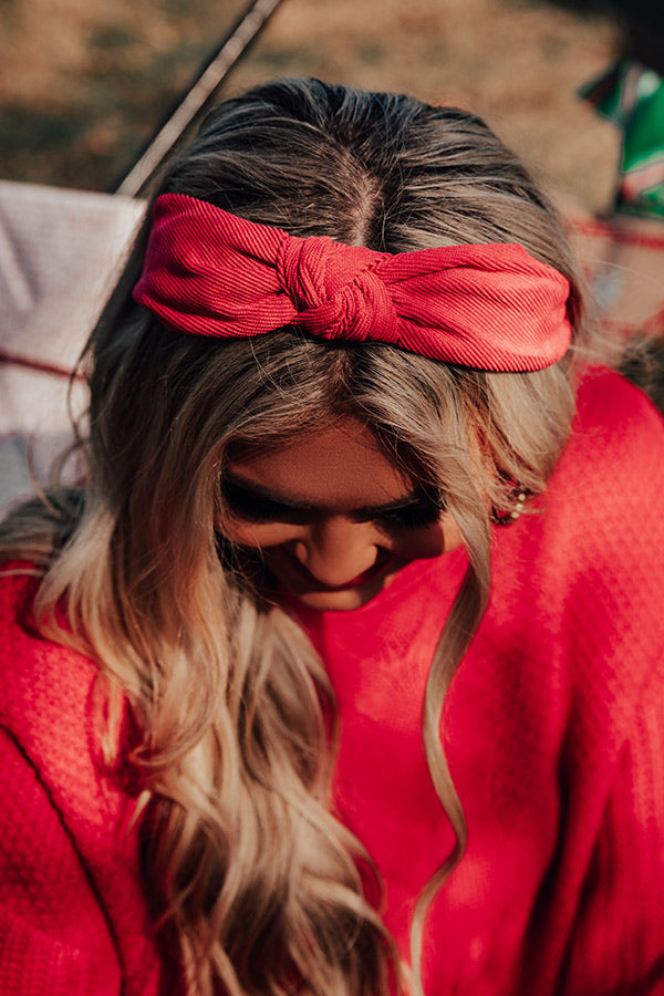 Adore More Corduroy Headband in Red Image - 2