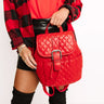 Big Plans Quilted Backpack In Red Image - 1