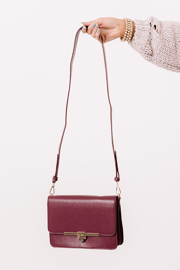 Golden Era Faux Leather Crossbody In Windsor Wine Image - 2