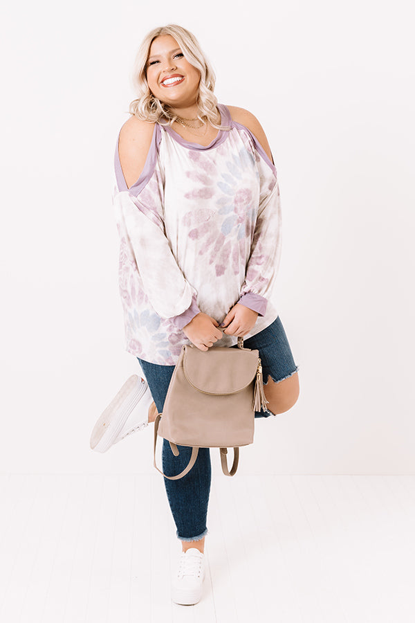 Days In Denver Tie Dye Top In Lavender Curves Image - 2