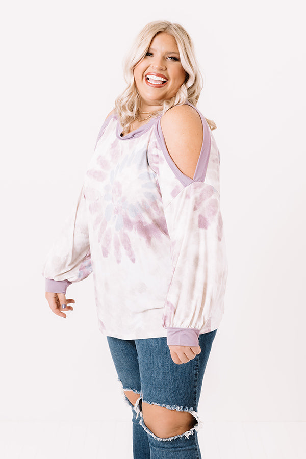 Days In Denver Tie Dye Top In Lavender Curves Image - 1