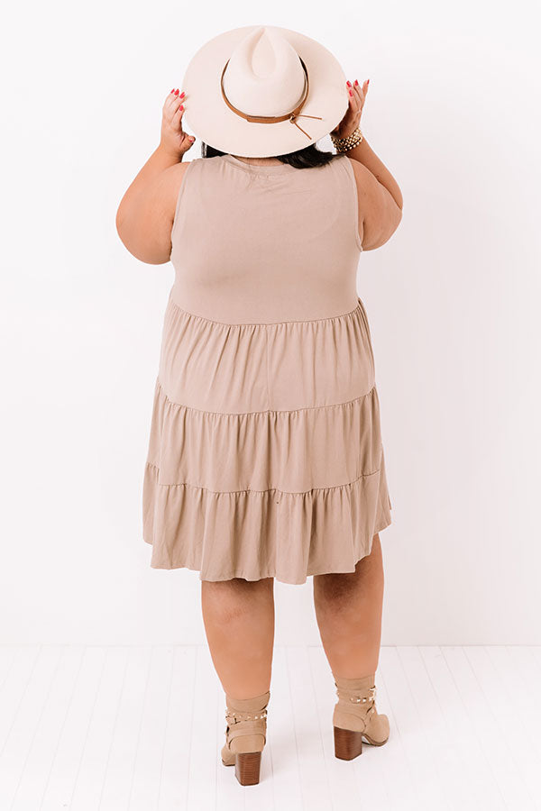 Apple Spiced Wishes Babydoll Dress In Taupe   Curves Image - 3
