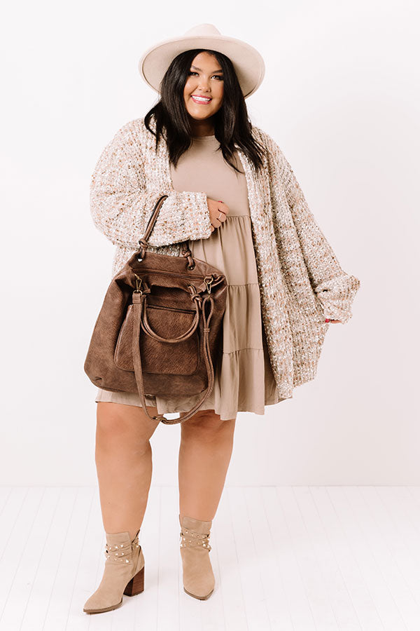 Apple Spiced Wishes Babydoll Dress In Taupe   Curves Image - 4