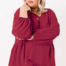 Honor And Love Shift Top In Wine Curves Image - 1