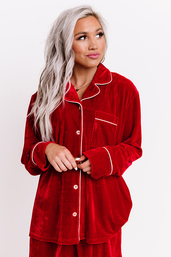 Lowkey Weekend Velvet Top in Wine Image - 5