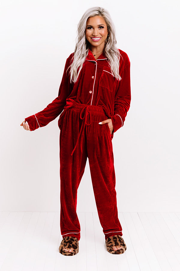 Lowkey Weekend Velvet Top in Wine Image - 4