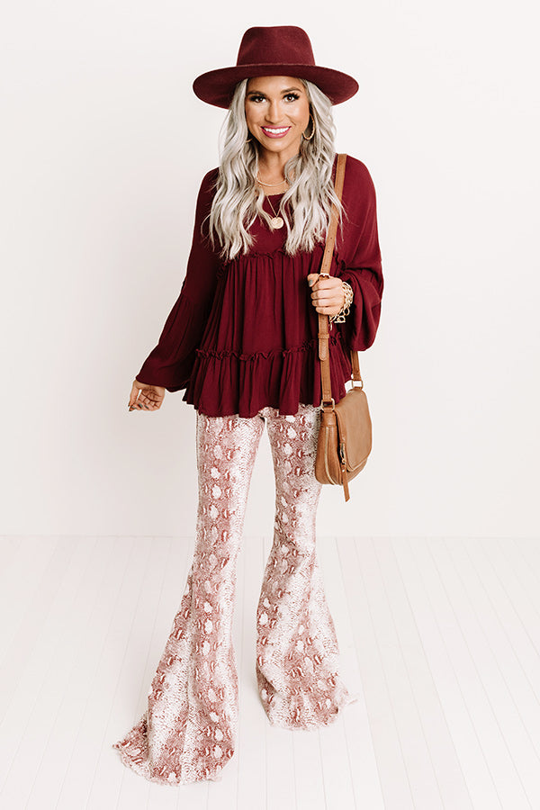 Dapper Darling Shift Top in Merlot Image - 2