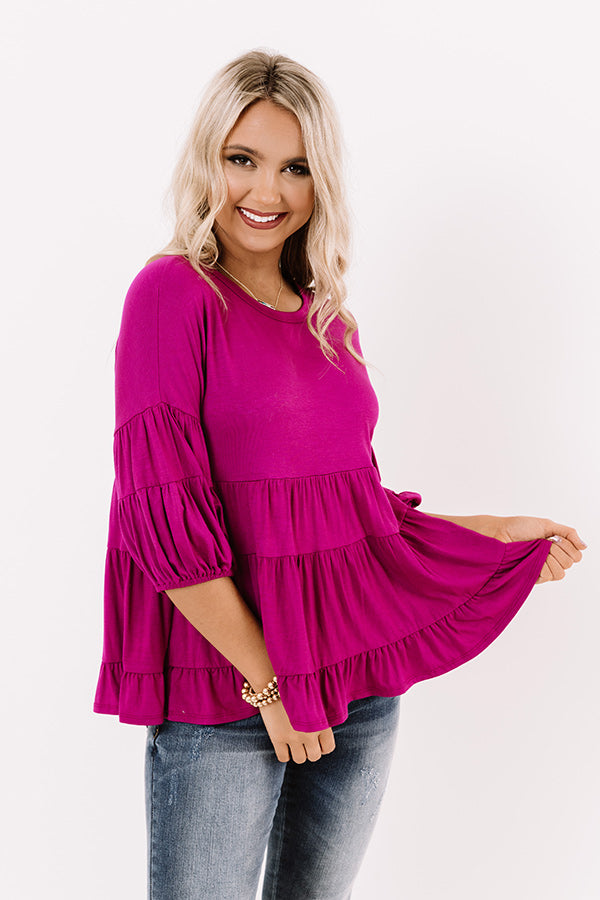 Happy Montage Babydoll Top Image - 1