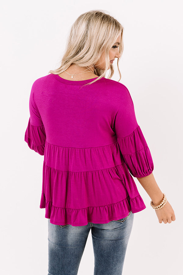 Happy Montage Babydoll Top Image - 1