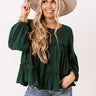 Dapper Darling Shift Top in Hunter Green Image - 1