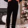 Lowkey Weekend Velvet Pants in Black Image - 1