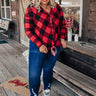 Hometown Holiday Checkered Front Tie Top Curves Image - 1