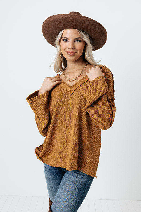 Hear Me Out Shift Top in Camel Image - 1