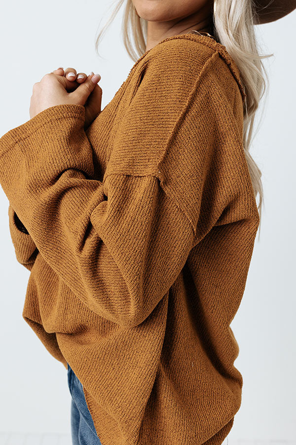 Hear Me Out Shift Top in Camel Image - 5