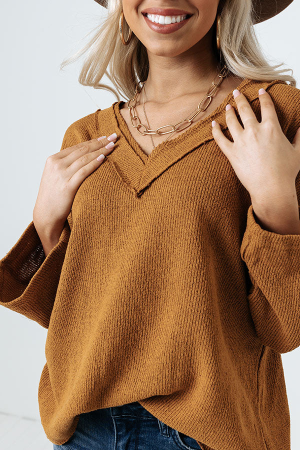 Hear Me Out Shift Top in Camel Image - 3