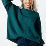 Double Shot Of Espresso Knit Sweater in Hunter Green Image - 1