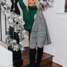 Catchup Over Coffee Cable Knit Sweater in Hunter Green Image - 1