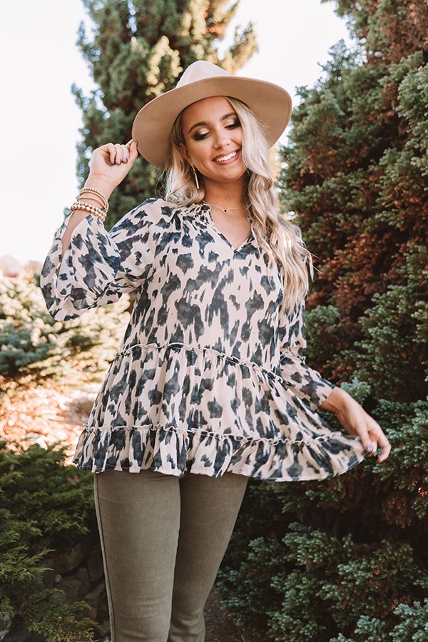 Proven Success Shift Top in Warm Taupe Image - 2