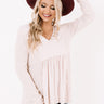 Coffee Talks Babydoll Top in Birch Image - 1