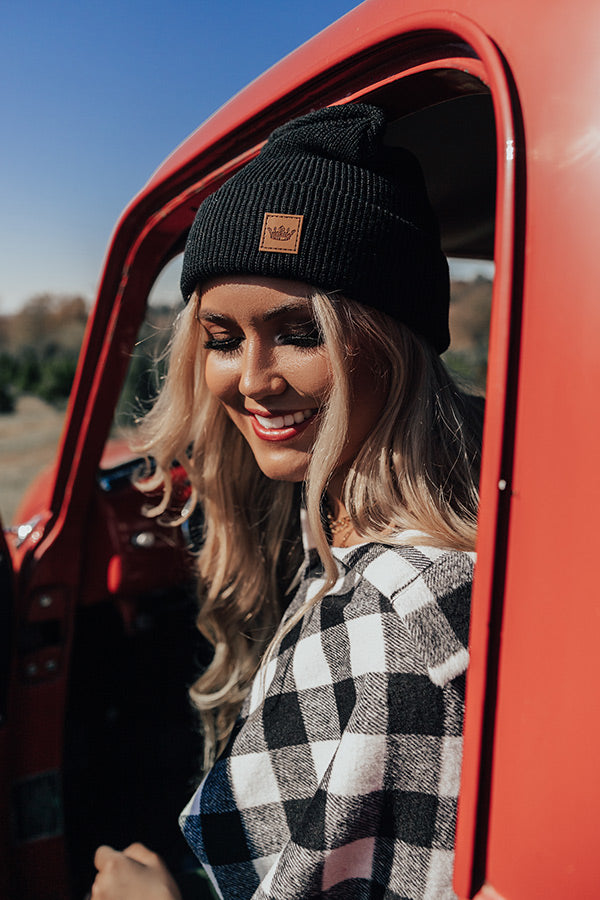 Matcha Latte Beanie In Black Image - 1