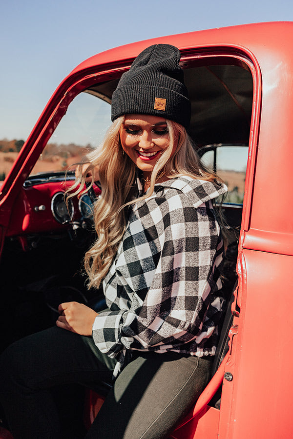 Matcha Latte Beanie In Black Image - 2