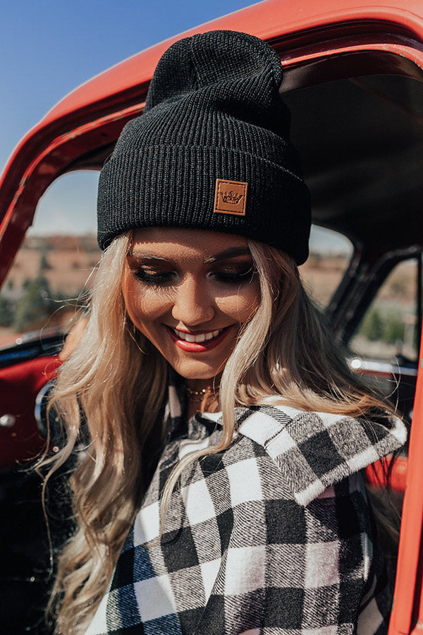 Matcha Latte Beanie In Black Image - 4