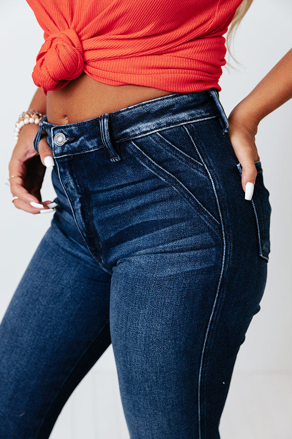 KanCan The Lovett High Waist Flare in Dark Wash Image - 4