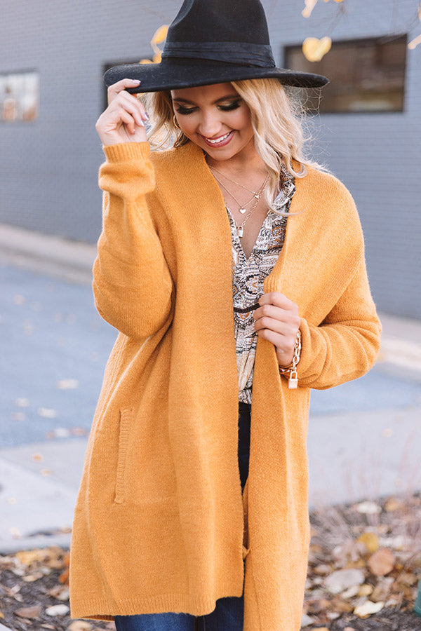 Cottage In The Country Cardigan in Golden Honey Image - 3