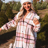 Winter Lane Plaid Jacket In Blush Image - 1