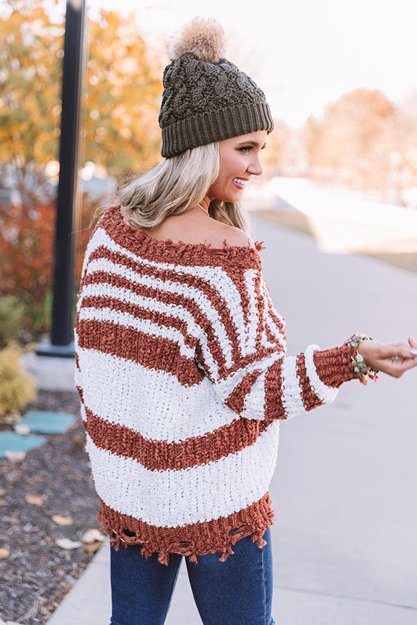 Latte Meet Up Stripe Sweater Image - 4