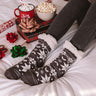 Warm And Snuggly Sherpa Lined Socks In Grey Image - 1