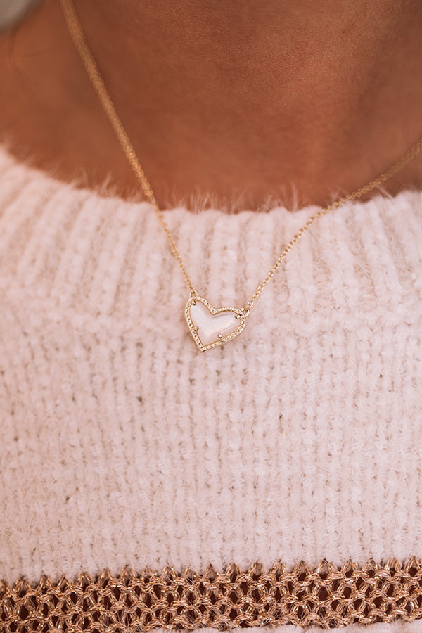 Ari Heart Necklace Kendra Scott Ivory Mother Of Pearl Kendra Scott