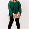 Brink Of Midnight Shift Top In Green   Curves Image - 1