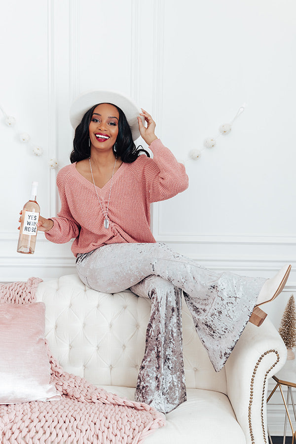 Bonjour Beautiful Knit Sweater In Blush Image - 3