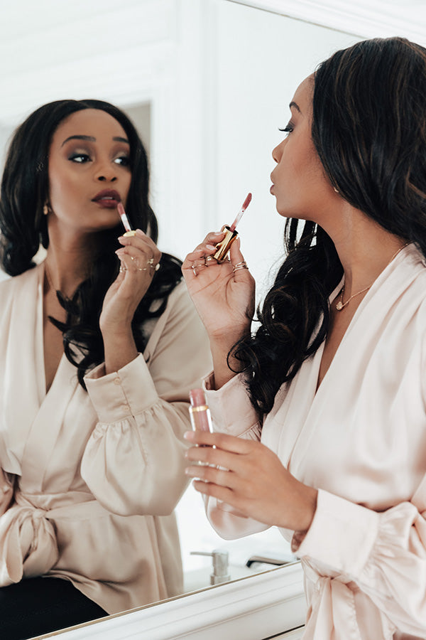 Kendra Scott Elisa Satellite Necklace And Lee Earrings Gift Set in Rose Gold Drusy Image - 2