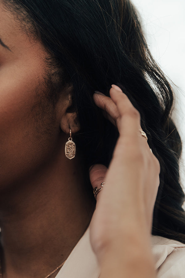 Kendra Scott Elisa Satellite Necklace And Lee Earrings Gift Set in Rose Gold Drusy Image - 4