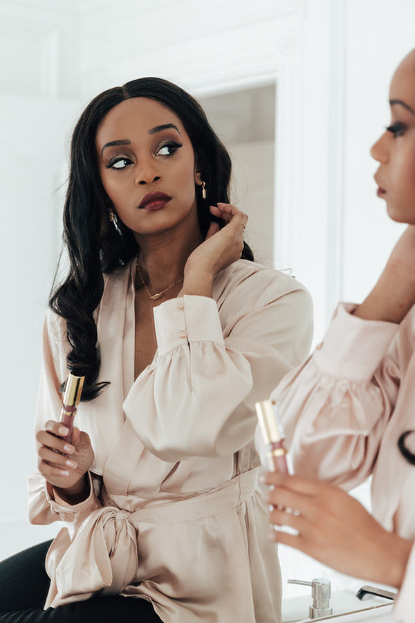 Kendra Scott Elisa Satellite Necklace And Lee Earrings Gift Set in Rose Gold Drusy Image - 1