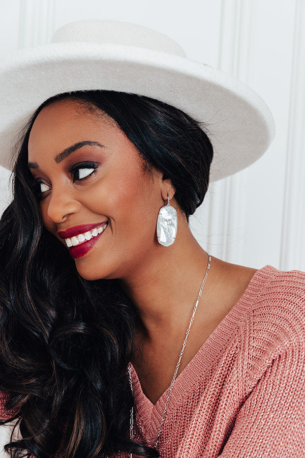 Kendra Scott Faceted Danielle Gold Statement Earrings in Gray Illusion Image - 1