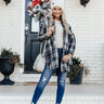 Peppermint Kisses Flannel Tunic Dress in Dark Navy Image - 1