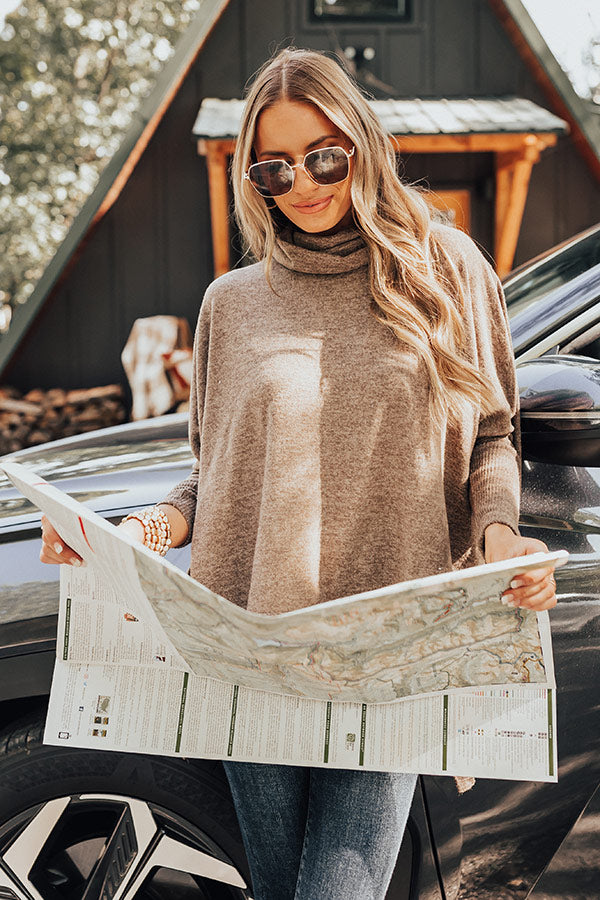 Senorita Snuggles Shift Sweater in Mocha Image - 3