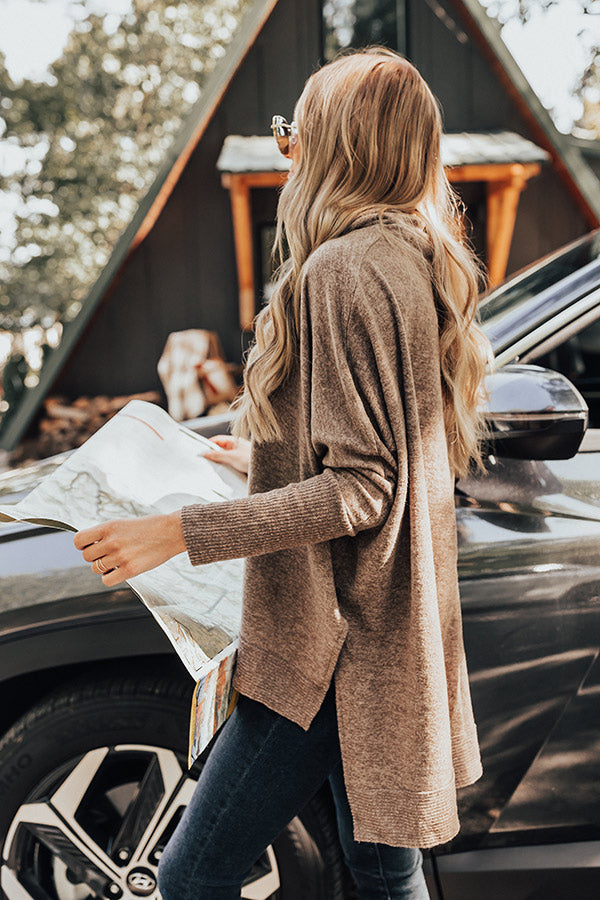 Senorita Snuggles Shift Sweater in Mocha Image - 4