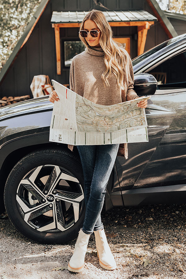 Senorita Snuggles Shift Sweater in Mocha Image - 2