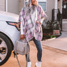 Snowmass Plaid Poncho In Pink Image - 1