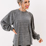 Warming Up Chenille Knit Sweatshirt in Grey Image - 1