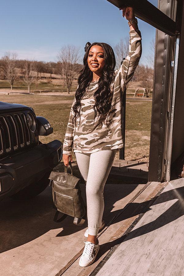 Follow The Light Camo Top Image - 1