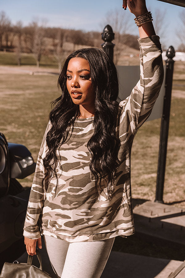 Follow The Light Camo Top Image - 2