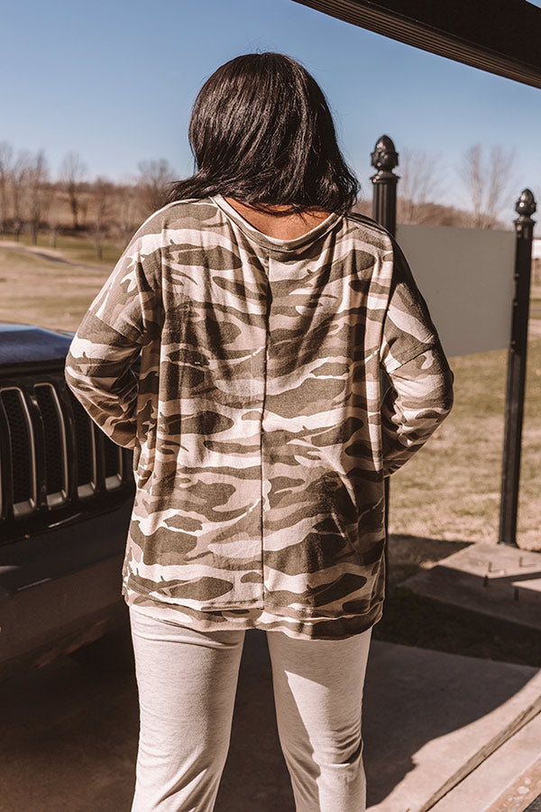 Follow The Light Camo Top Image - 4