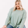 Heavenly Kiss Waffle Knit Top In Pear   Curves Image - 1