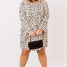 Lovely In Leopard Shift Dress In Cream Curves Image - 1